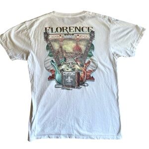 Hard Rock Cafe Vintage 2000s Florence White Tee